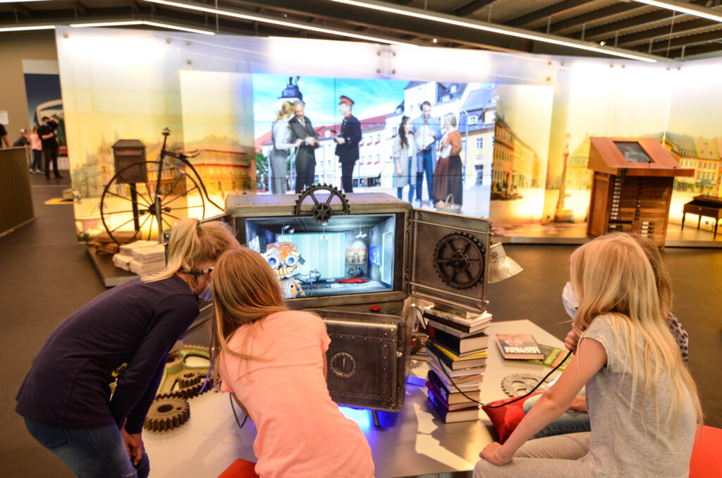 ZeitWerkStadt Kinder Kinderstationen Erlebnismuseum Friedhelm interaktiv